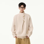 1627207:30155,6147492591683,1627207:30155,6147492591682,1627207:30155,6147492591681,1627207:30155,6147492591680,1627207:30155,6147492591684,6147492591683,6147492591682,6147492591681,6147492591680,6147492591684, Stand Collar Button Front Knit Sweater