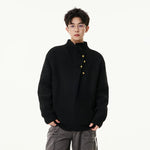 1627207:28341,6147492591672,1627207:28341,6147492591671,1627207:28341,6147492591670,1627207:28341,6147492591674,1627207:28341,6147492591673,6147492591672,6147492591671,6147492591670,6147492591674,6147492591673, Stand Collar Button Front Knit Sweater