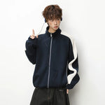 Stand Collar Colorblock Zip-Up Sports Jacket 3