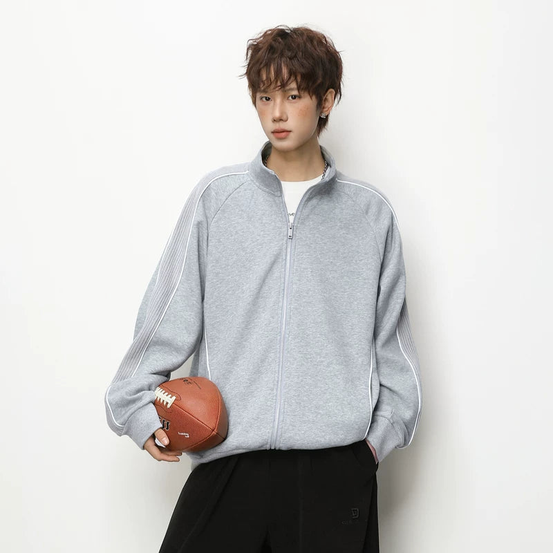 1627207:16069323,6177176303264,1627207:16069323,6177176303263,1627207:16069323,6177176303262,1627207:16069323,6177176303261,6177176303264,6177176303263,6177176303262,6177176303261, Stand Collar Colorblock Zip-Up Sports Jacket