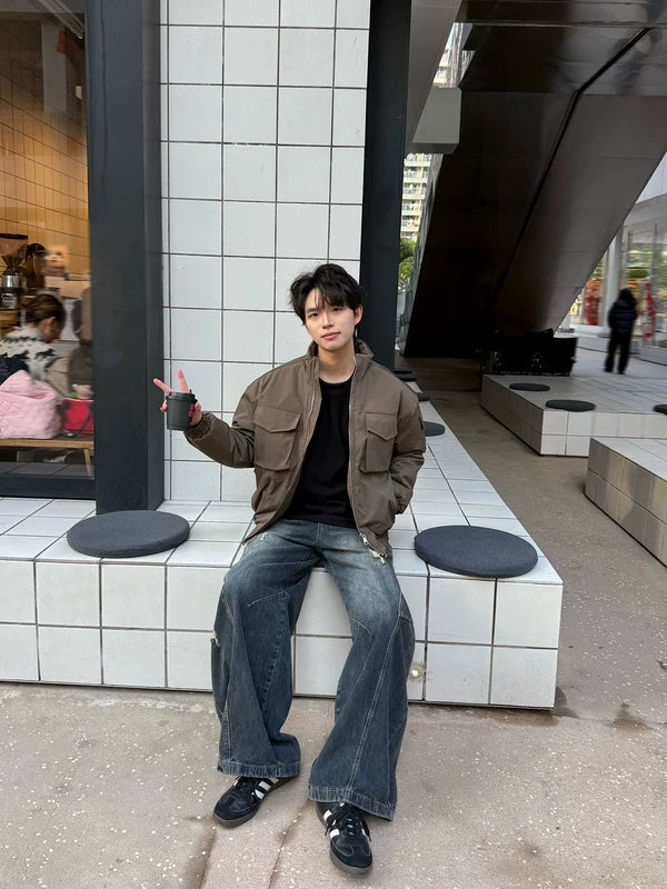 Stand-Collar Double Pocket Insulated Jacket 2