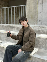 6019117033729,6019117033730,6019117033731,6019117033732, Stand-Collar Double Pocket Insulated Jacket