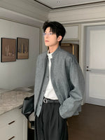 Stand Collar Faux Two-Piece Jacket 2