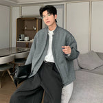 6201324691234,6201324691235,6201324691236,6201324691237, Stand Collar Faux Two-Piece Jacket