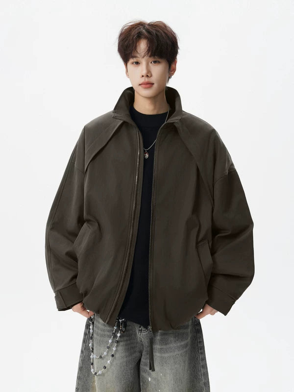 Stand Collar Insulated Workwear Jacket 5