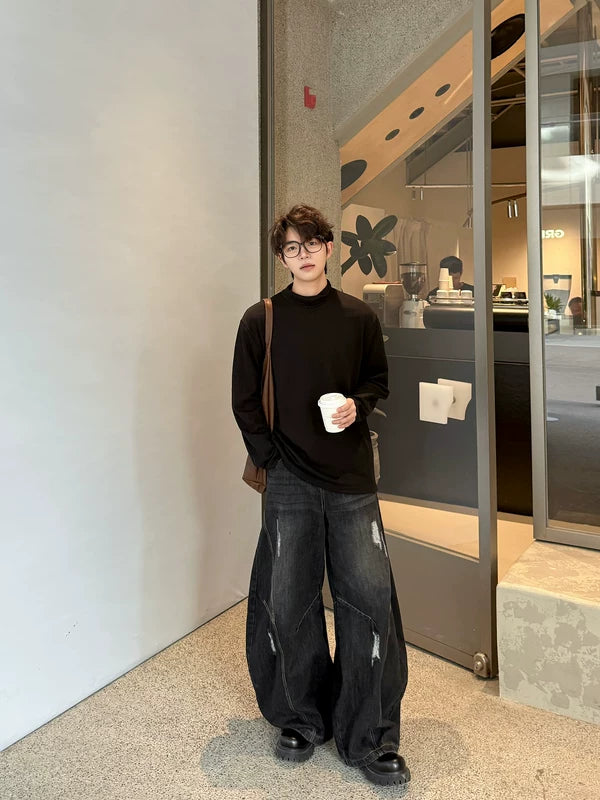 Stand Collar Long Sleeve Pullover Top 2