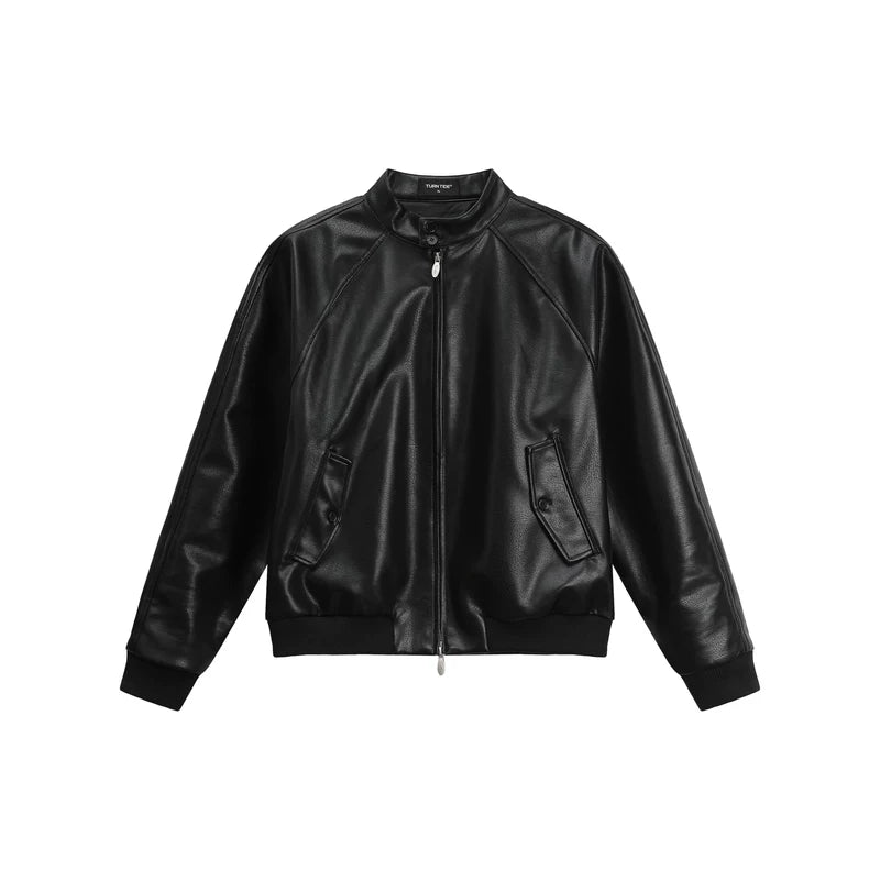 6192170711399,6192170711400,6192170711401,6192170711402, Stand Collar PU Leather Motorcycle Jacket