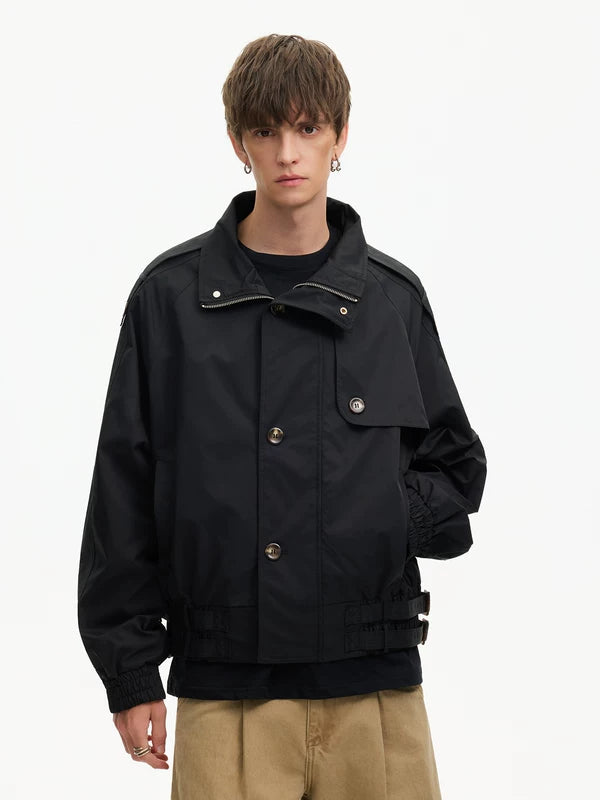 Stand Collar Short Work Jacket 2