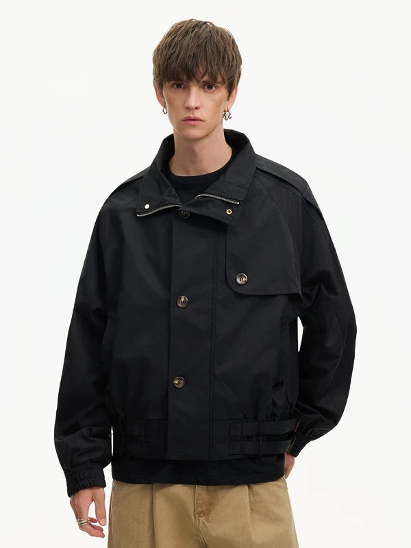 Stand Collar Short Work Jacket 4
