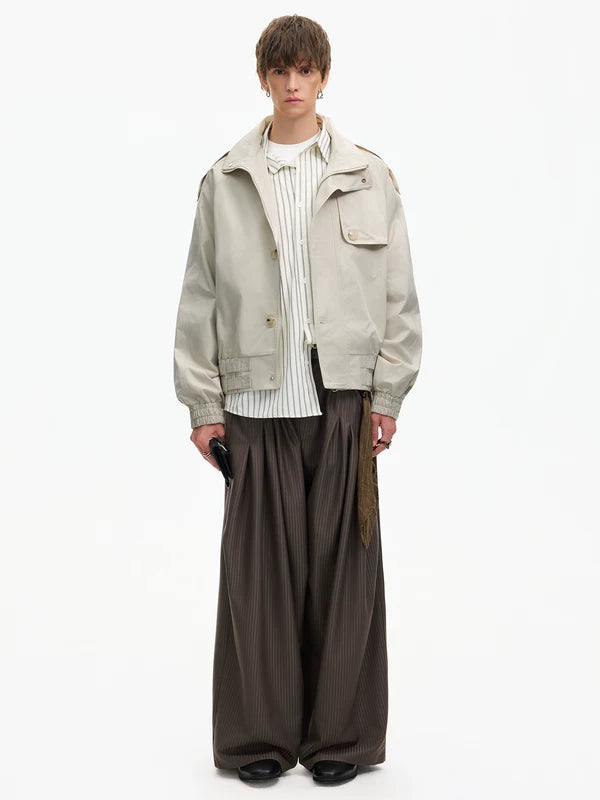 Stand Collar Short Work Jacket 5