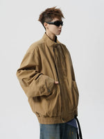 Stand Collar Workwear Zip Jacket 3