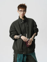 Stand Collar Workwear Zip Jacket 4