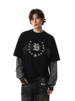 Star Graphic Layered Sleeve Long T-Shirt 2