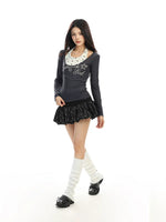 Star Halter Neck Long Sleeve Turtleneck 3