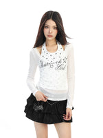 Star Halter Neck Long Sleeve Turtleneck 4