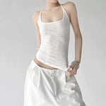 6196402063935,6196402063936,6196402063937,6196402063938, Star Print Ribbed Slim Camisole Top