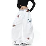 Star Puppy Embroidered Wide Leg Sweatpants 2