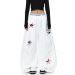 Star Puppy Embroidered Wide Leg Sweatpants 4