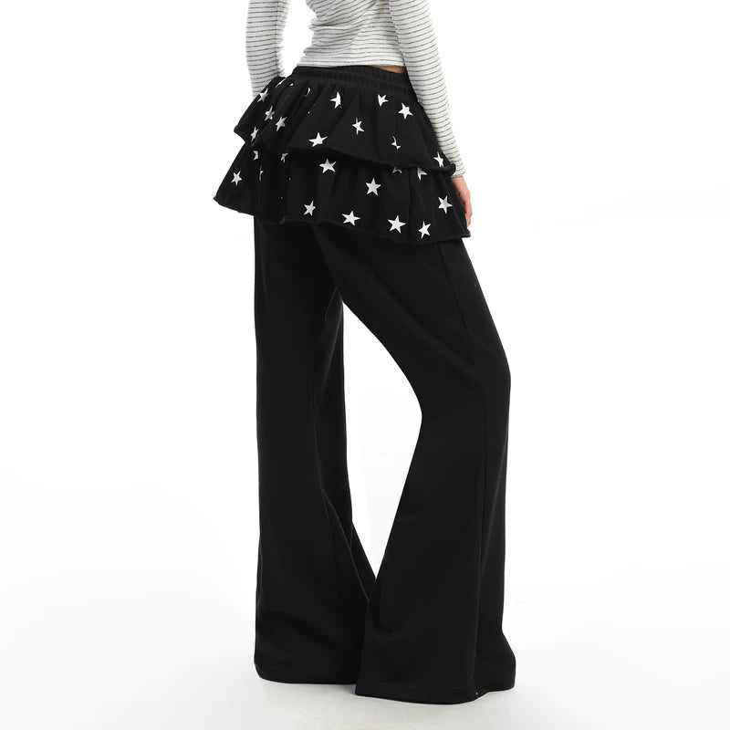 Star Ruffle Wide Leg Sweatpants 4
