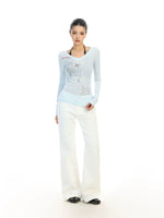 Starfish Print V-Neck Long Sleeve Top 3