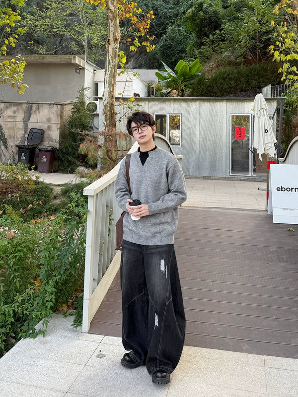 1627207:28334,6003189153964,1627207:28334,6003189153965,1627207:28334,6003189153966,6003189153964,6003189153965,6003189153966, Starry Night Faux Layered Knit Sweater