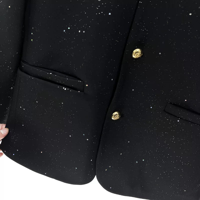 Starry Sky Gold Button Suit Jacket 5