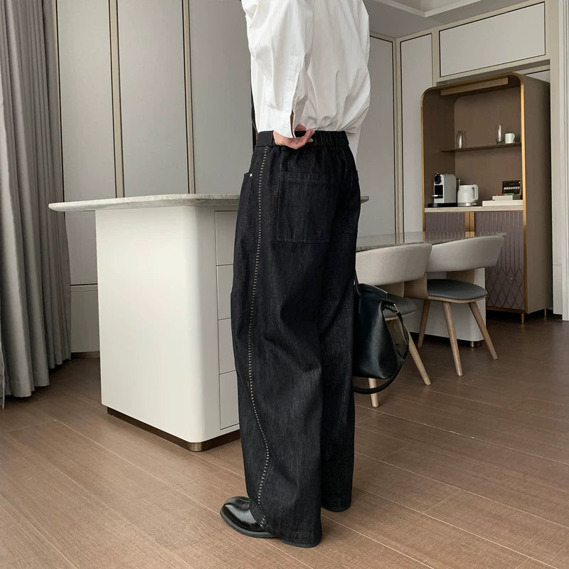 6036430757969,6036430757970,6036430757971,6036430757972, Straight Leg Casual Denim Pants