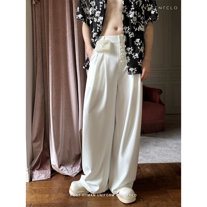 5851462536908,5851462536909,5851462536910, Straight Leg Dress Pants with Beaded Detail