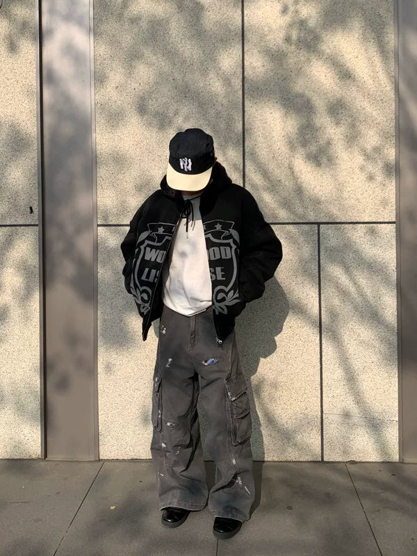 Street Style Graphic Zip Up Hoodie 2