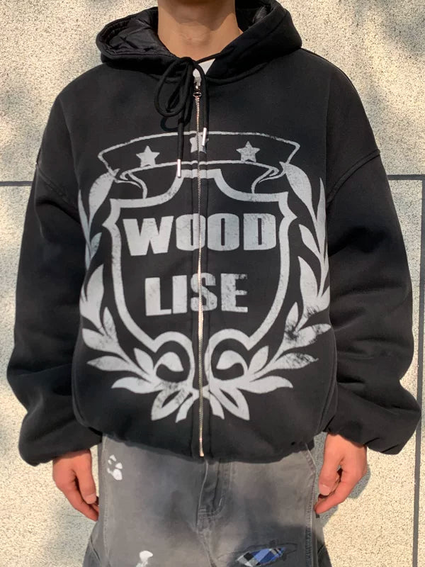 Street Style Graphic Zip Up Hoodie 4