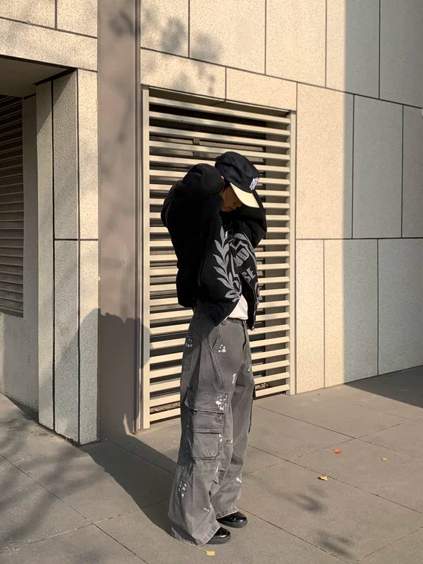 Street Style Graphic Zip Up Hoodie 5