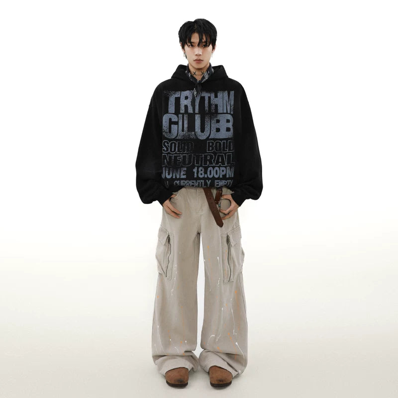 Street Style Letter Print Oversized Hoodie 4