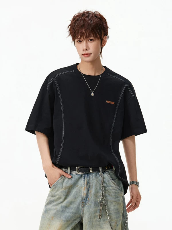 Street Style Loose Fit Stitch T-Shirt 3
