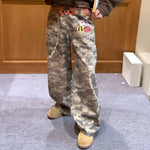 Streetwear Camouflage Wide Leg Jeans Pants 4