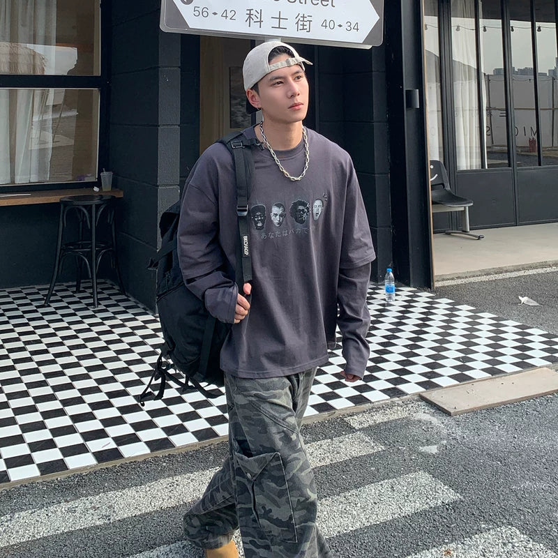 6036459553589,6036459553590,6036459553591, Streetwear Oversized Graphic Long Sleeve T-Shirt