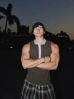 Streetwear Sleeveless Henley Vest Top 3