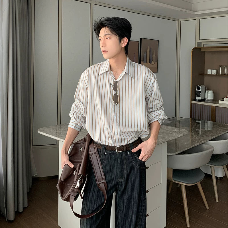 6192143266822,6192143266823,6192143266824, Striped Casual Long Sleeve Button Up Shirt