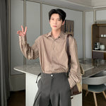 6192143266825,6192143266826,6192143266827, Striped Casual Long Sleeve Button Up Shirt