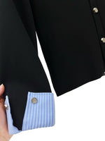 Striped Collar Two-Piece Look Short Jacket 5