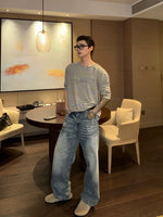 Striped Crew Neck Long Sleeve Pullover 2