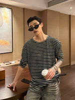 Striped Crew Neck Long Sleeve Pullover 3