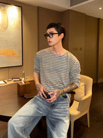 Striped Crew Neck Long Sleeve Pullover 4