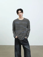 Striped Crew Neck Long Sleeve T-Shirt 3