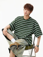 Striped Crew Neck Short Sleeve T-Shirt 5