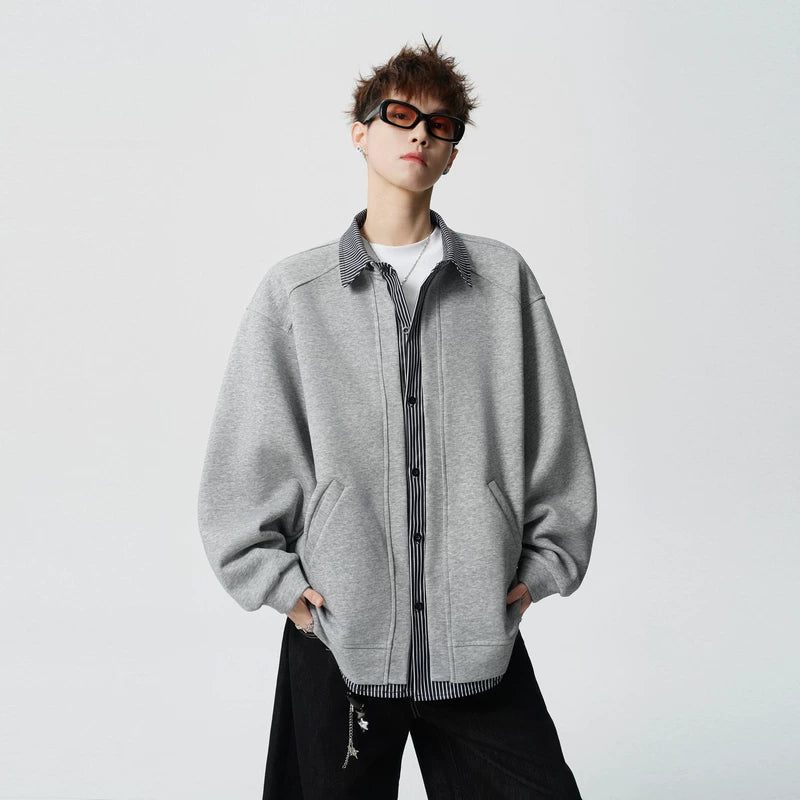 6017519524544,6017519524545,6017519524546,6017519524547,6017519524548,6017519524549,6017519524550, Striped Faux Layered Long-Sleeve Shirt