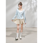 Striped Faux Two-Piece Long Sleeve Pullover 4