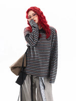 Striped Jacquard Long Sleeve Polo Shirt 5