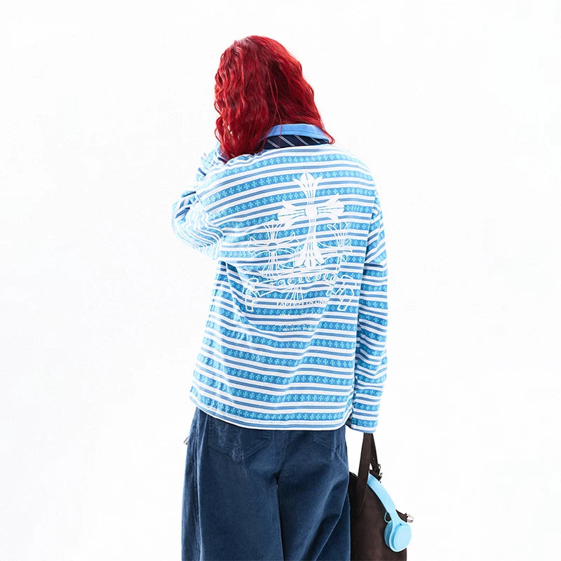 1627207:3762305,6179086687928,1627207:3762305,6179086687929,1627207:3762305,6179086687930,1627207:3762305,6179086687931,6179086687928,6179086687929,6179086687930,6179086687931, Striped Jacquard Long Sleeve Polo Shirt