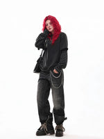 Striped Layered Long Sleeve Street T-Shirt 5