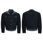 6025108833172,6025108833173,6025108833174,6025108833175,6024186796078, Striped Layered Shirt Jacket with Metal Buttons